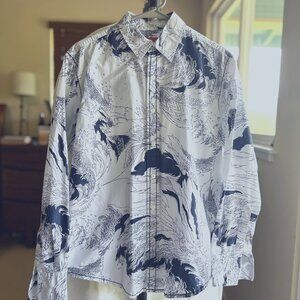 Tori Richard 56 Long-Sleeve Button-Down Shirt Size S